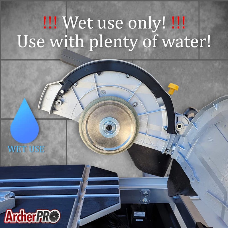 ArcherPro Archer PRO 6â€ x 3/8â€ Bullnose Tile Blades, Diamond Profile Wheels for Tile Cutting, Grinding, profiling. for Wet Tile Saw only. - Image 4